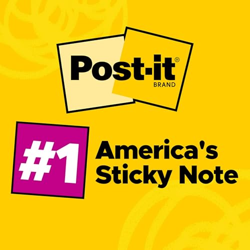 Post-it Notes, 3x3 in, 18 Pads, America's #1 Favorite Sticky Notes, Jaipur Collection, Bold Colors (Green, Yellow, Orange, Purple, Blue), Clean Removal, Recyclable (654-18BRCP)