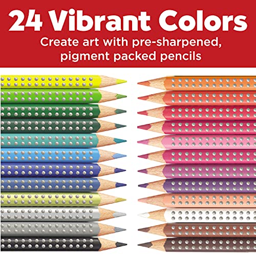 Faber-Castell Grip Colored EcoPencils - 24 Pack Colored Pencils, Pre-Sharpened