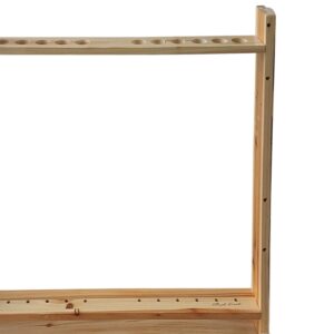 Rush Creek Creations Rustic 2 Compound Bow - 12 Arrow Wall Storage Rack with Accessory Compartment - Handcrafted - Durable Material , 39"L x 31.5"W x 5.3"D