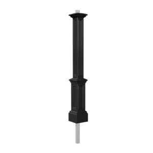 mayne 5835-bk signature outdoor lamp post, 9.5x9.5, black