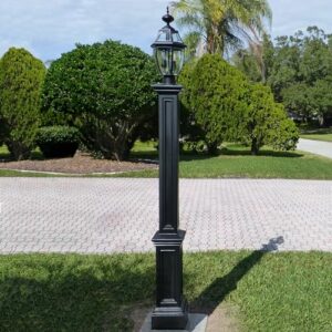 Mayne 5835-BK Signature Outdoor Lamp Post, 9.5x9.5, Black