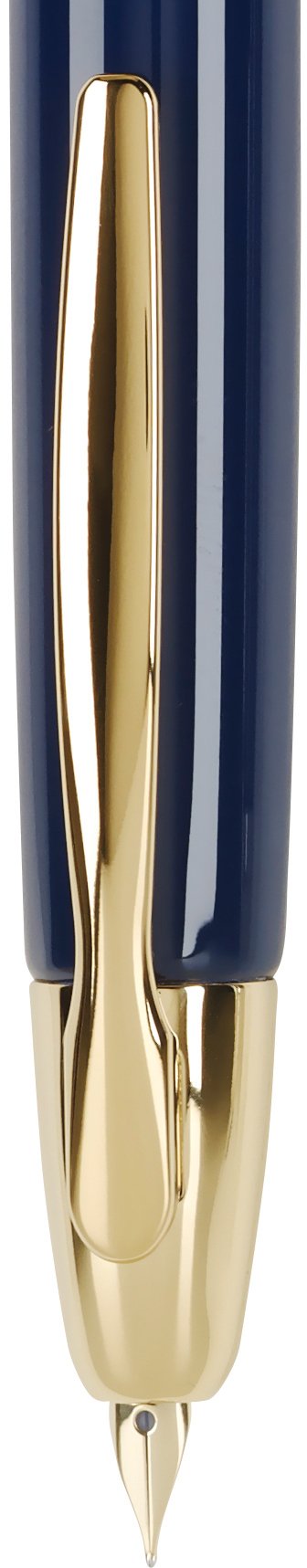 PILOT Vanishing Point Collection Refillable & Retractable Fountain Pen, Blue Barrel with Gold Accents, Blue Ink, Medium Nib (60266)