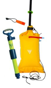 seattle sports basic safety kit for kayaks and small boats - includes bilge pump, paddle float, and safety whistle