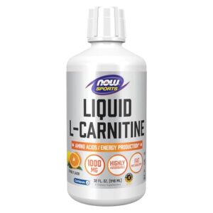 now foods sports, liquid l-carnitine, citrus, 1,000 mg, 32 fl oz (946 ml)