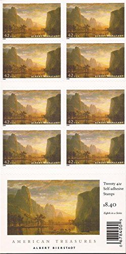 YOSEMITE VALLEY - ALBERT BIERSTADT #4346 Booklet of 20 x 42¢ US postage stamps