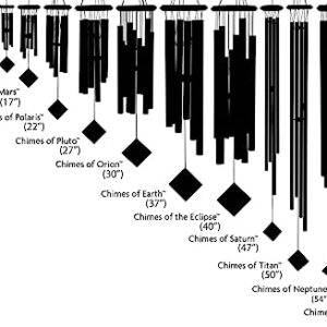 Woodstock Chimes Encore Collection, Chimes of Pluto, 27'' Black Wind Chimes for Outdoor, Patio, Home or Garden Décor (DCK27)
