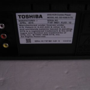 Toshiba SD-V296 DVD Player/VCR Combo, Progressive Scan Dolby Digital Remote Control, Black