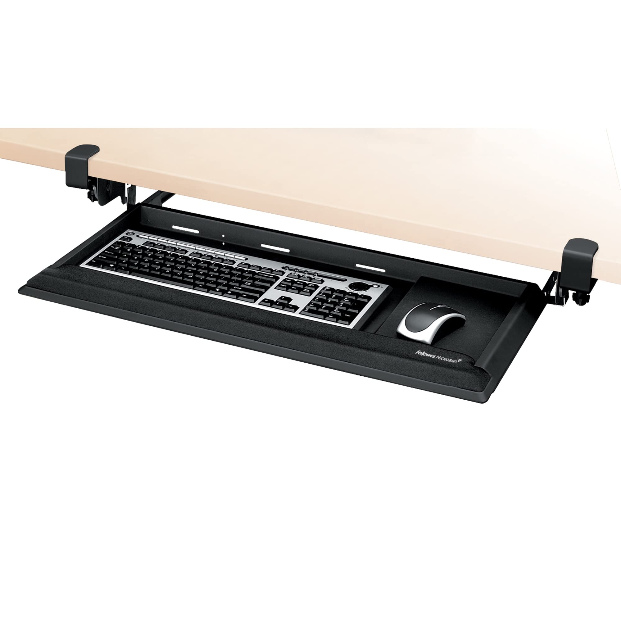 Fellowes Designer Suites Desk Ready Keyboard Drawer (8038304), Black