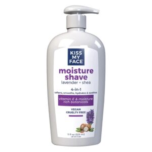 Kiss My Face Moisture Shave Lavender & Shea Pump (325ml), 11 Fl Oz (Pack of 2)