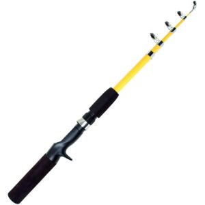 Eagle Claw Pack-IT Telescopic Spincast Rod, 1 Piece (Yellow, 5-Feet 6-Inch)