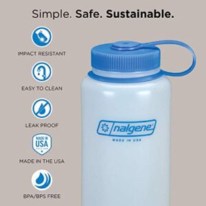 Nalgene HDPE Wide Mouth Water Bottle, Clear, 48 oz