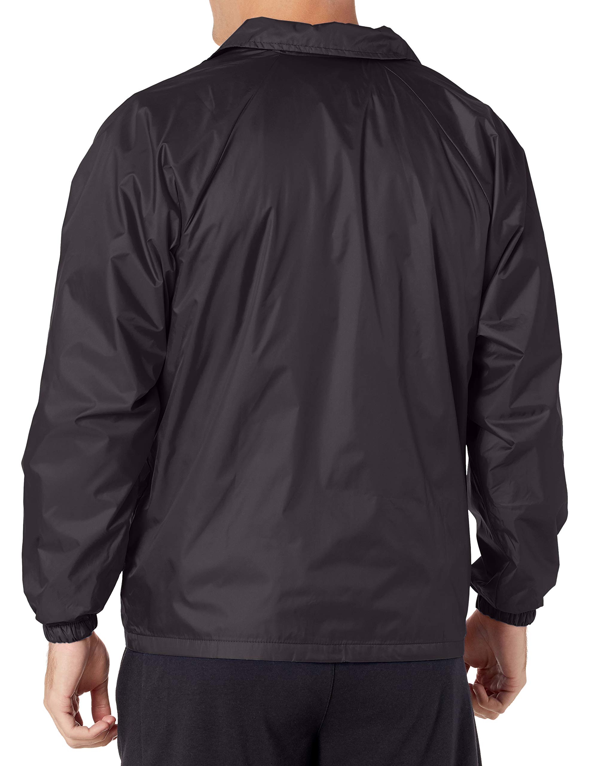 Augusta Sportswear Men's Standard Nylon Coach's Jacket/Lined, Black, X-Large