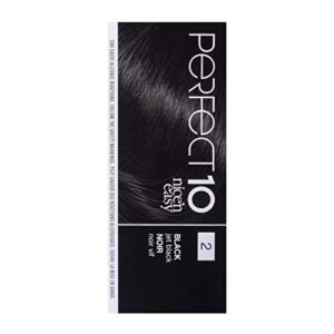 Clairol Nice‘n Easy Perfect 10 Permanent Hair Dye, 2 Black Hair Color, Pack of 2