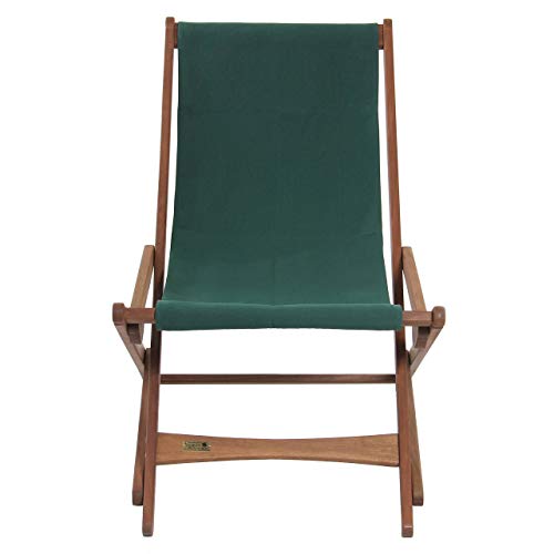 BYER OF MAINE Pangean Glider Chair - Portable Camping Chair, Outside Furniture, Foldable Chair and Space Saving Furniture - Wood, Holds Up to 250 pounds, Green