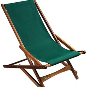 BYER OF MAINE Pangean Glider Chair - Portable Camping Chair, Outside Furniture, Foldable Chair and Space Saving Furniture - Wood, Holds Up to 250 pounds, Green