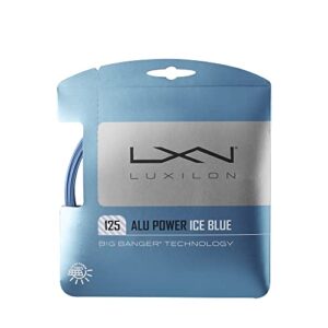 luxilon alu power 125 tennis string - set, ice blue