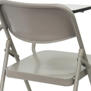 Flash Furniture Ralph Premium Steel Folding Chair with Left Handed Tablet Arm