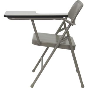 Flash Furniture Ralph Premium Steel Folding Chair with Left Handed Tablet Arm