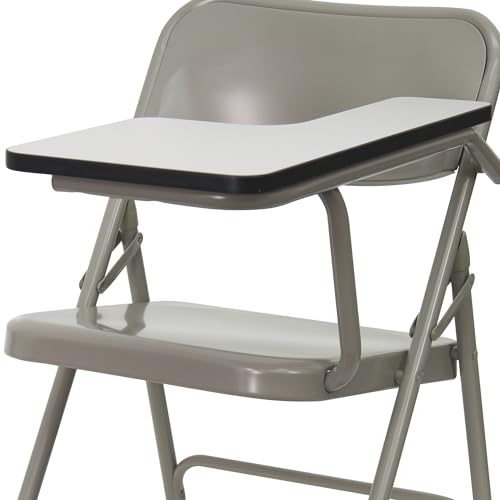 Flash Furniture Ralph Premium Steel Folding Chair with Left Handed Tablet Arm