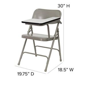 Flash Furniture Ralph Premium Steel Folding Chair with Left Handed Tablet Arm