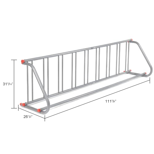 Global Industrial 111" L All-Steel Grid Rack, 9 Bikes, Powder Coated Steel