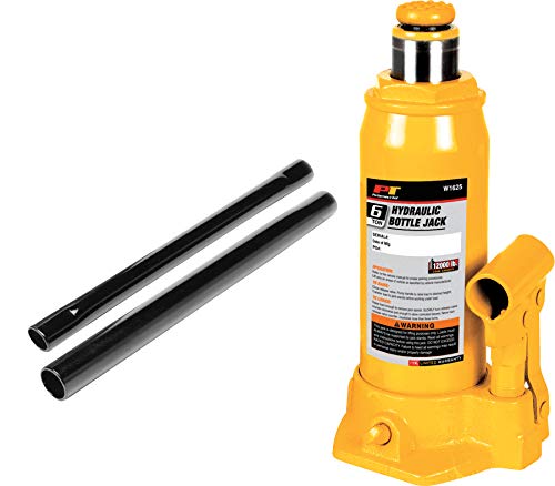 Performance Tool W1625 6-Ton (12,000 lbs.) Heavy Duty Hydraulic Bottle Jack,Yellow