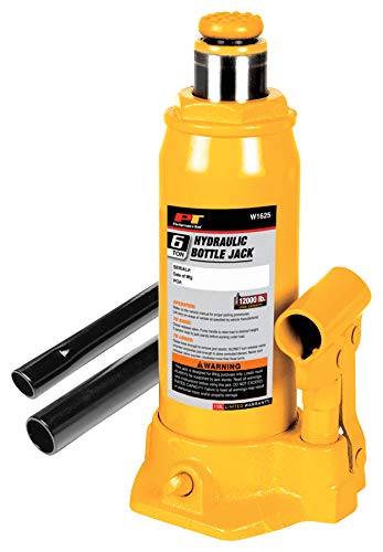 Performance Tool W1625 6-Ton (12,000 lbs.) Heavy Duty Hydraulic Bottle Jack,Yellow