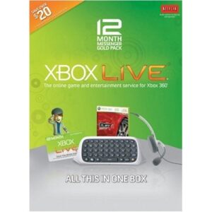 xbox 360 live 12 month messenger gold pack