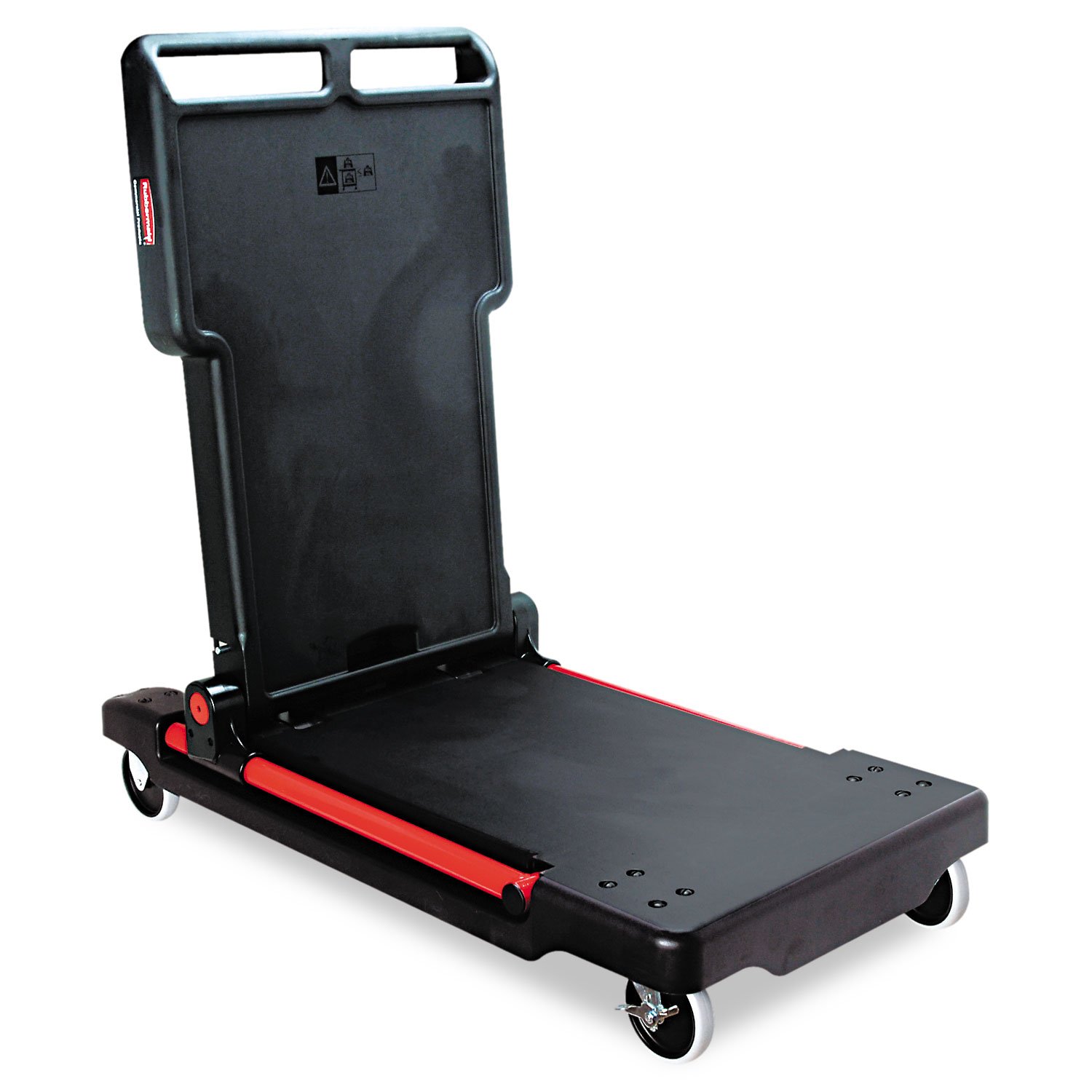 Rubbermaid Commercial Products Convertible Folding Utility Dolly/Cart/Platform Truck with wheels, 400 lbs Capacity, for Moving/Warehouse/Office (FG430000BLA)