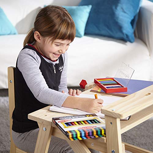 Melissa & Doug Solid Wood Project Workbench Play Building Set - STEAM Toy, Wooden Kids Work Bench, Toy Tool Bench