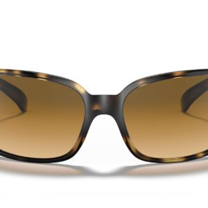 Ray-Ban Women's RB4068 Square Sunglasses, Light Havana/Clear Gradient Brown, 60 mm