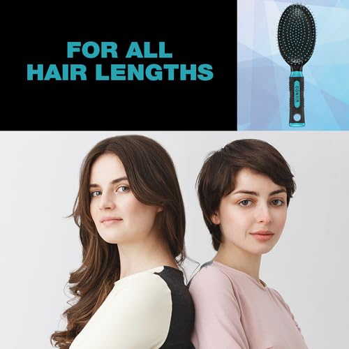 Conair Salon Results Hairbrush for Men and Women - Detangling Hair brush - Hairbrush for all hair types - Wire Bristles and Cushion Base