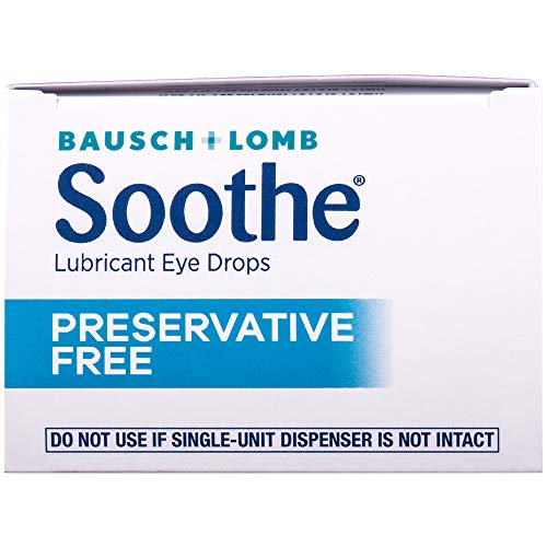 Eye Drops by Bausch & Lomb, Lubricant Relief for Dry Eyes, Preservative Free, Single Use Dispensers, 0.6 mL, 28 Count (Pack of 2)