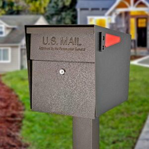 Mail Boss 7123, Bronze In-Ground Mounting Post, 44 x 4 x 4 inches, for Use with Mailbox,Medium