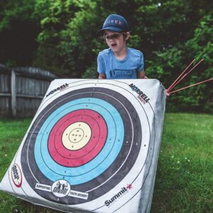 Morrell Lightweight Outdoor Portable Youth Kids Range NASP Field Point Archery Bag Target with 2 Sides and 4 Shooting Spots for 30 Pound Bows M-109