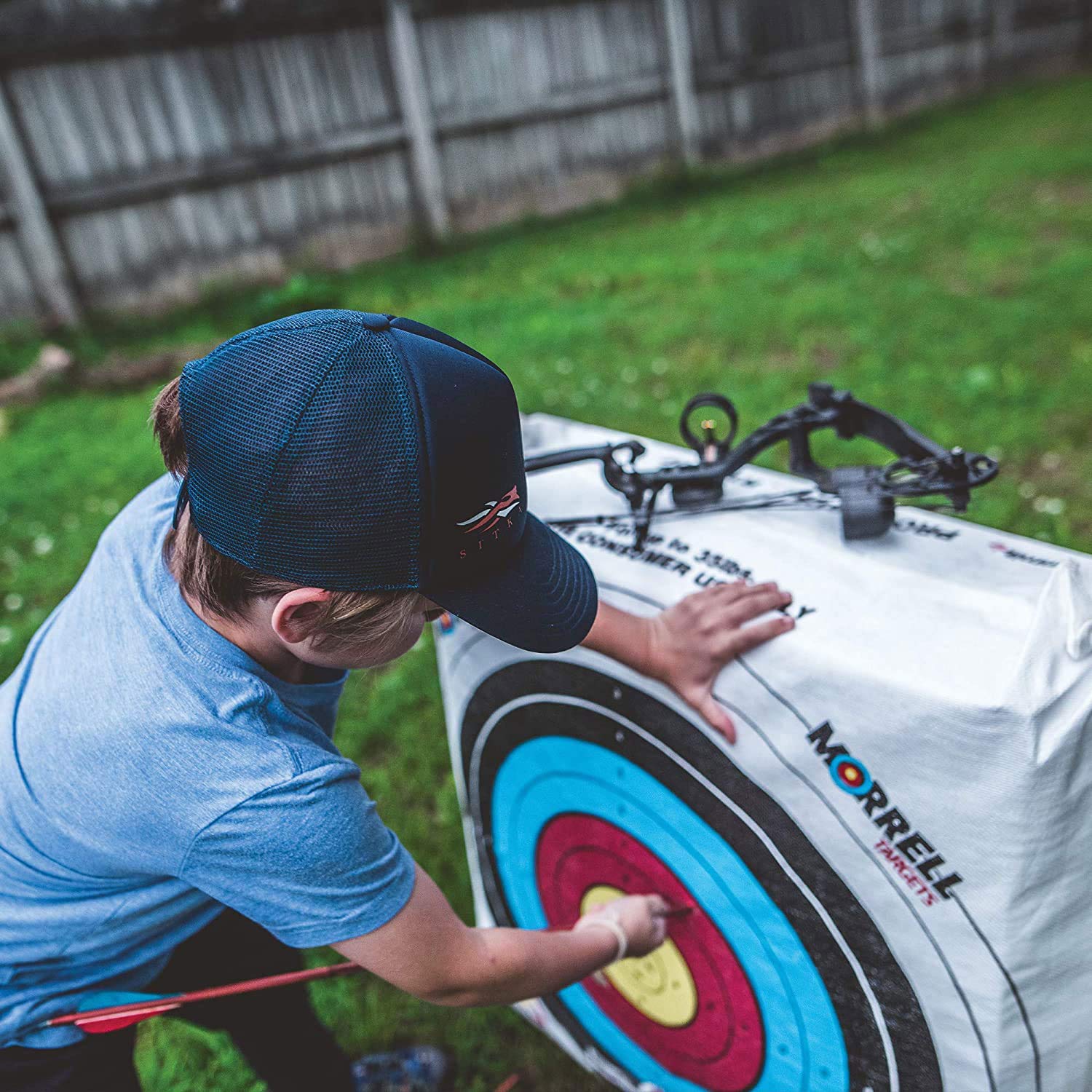 Morrell Lightweight Outdoor Portable Youth Kids Range NASP Field Point Archery Bag Target with 2 Sides and 4 Shooting Spots for 30 Pound Bows M-109