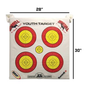 Morrell Lightweight Outdoor Portable Youth Kids Range NASP Field Point Archery Bag Target with 2 Sides and 4 Shooting Spots for 30 Pound Bows M-109