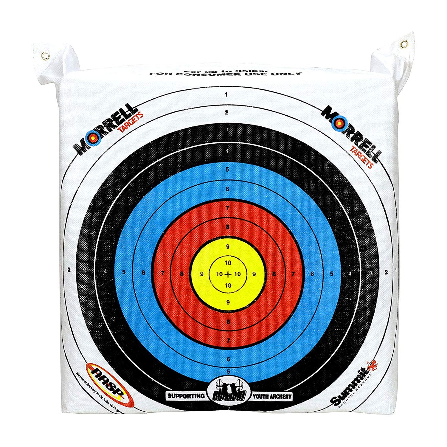 Morrell Lightweight Outdoor Portable Youth Kids Range NASP Field Point Archery Bag Target with 2 Sides and 4 Shooting Spots for 30 Pound Bows M-109