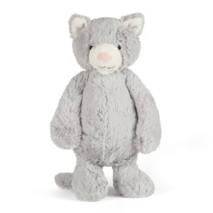 Jellycat Bashful Grey Kitty Cat Stuffed Animal Plush, Medium, 12 inches