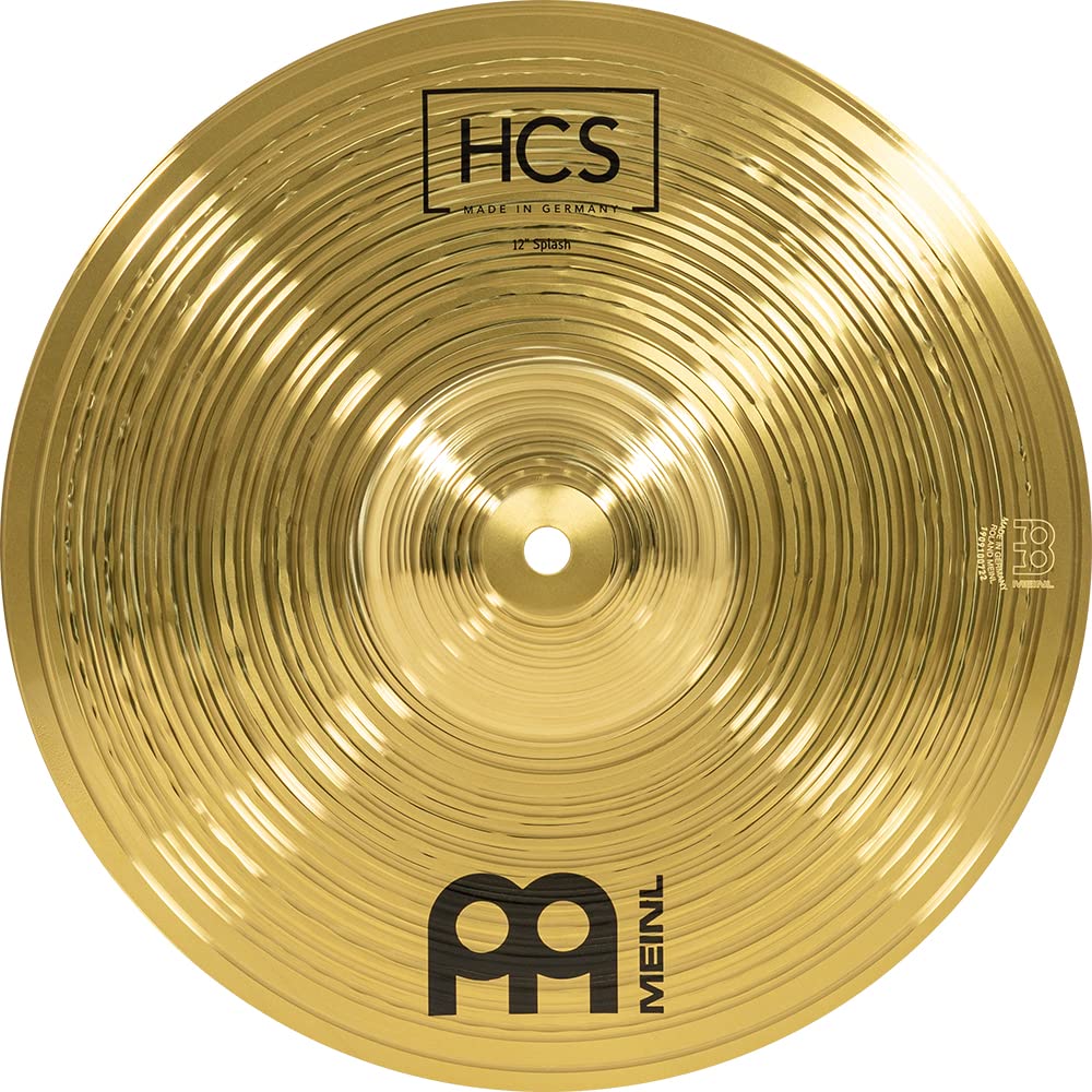 Meinl Cymbals HCS 12" Splash Cymbal for Drum Set — Made in Germany — Traditional Medium Brass, 2-Year Warranty, 12 inch (HCS12S)