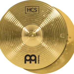 Meinl Cymbals HCS Hihats Cymbals for Drum Set, Made in Germany — Traditional Medium Brass, 2-Year Warranty, 13" Hi hat Pair (HCS13H)