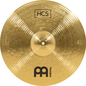 meinl 18" crash/ride cymbal - hcs traditional finish brass for drum set, made in germany, 2-year warranty (hcs18cr)