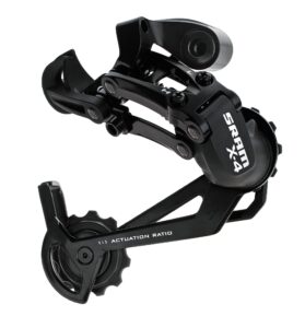 sram x4 rear derailleur - 7,8,9 speed, long cage, black