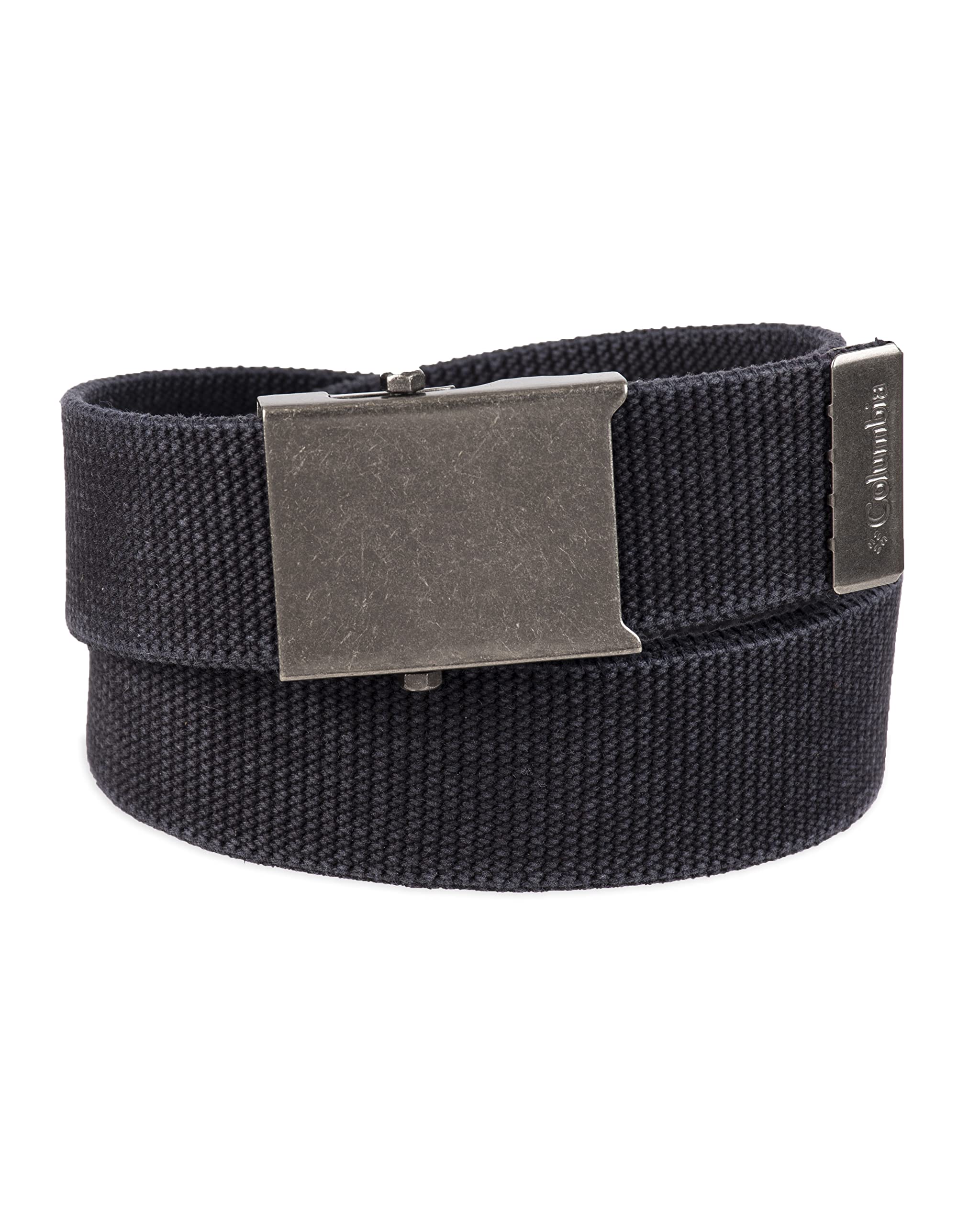 Columbia Unisex-adult Military Web Belt-Adjustable One Size Cotton Strap and Metal Plaque Buckle