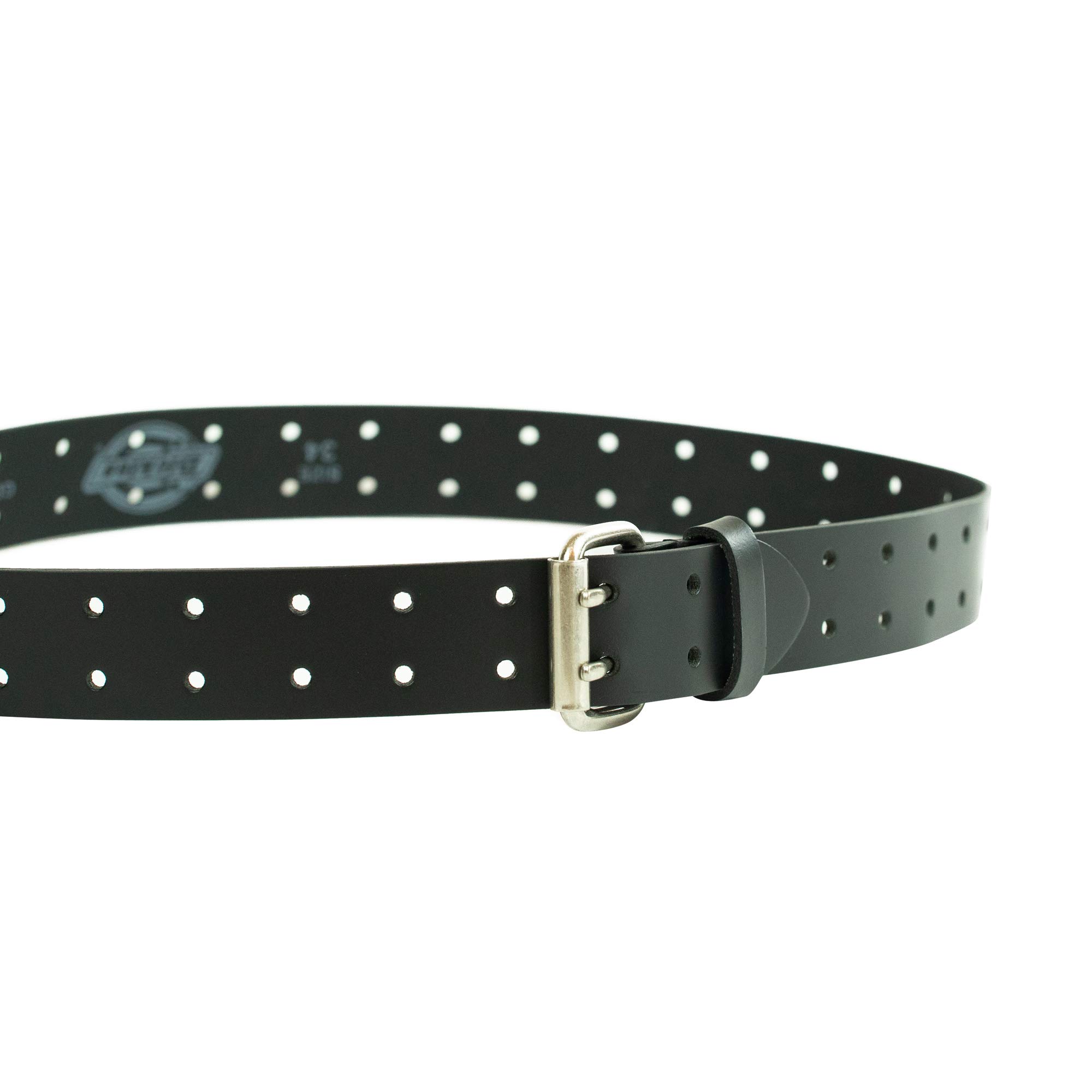 Dickies Men's Leather Double Prong Belt, Black, 38