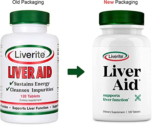 Liverite Liver Aid 120 Tablets, Liver Support, Liver Cleanse, Liver Care, Liver Function, Energy.