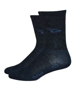 defeet men's hi-top sock, charcoal, medium