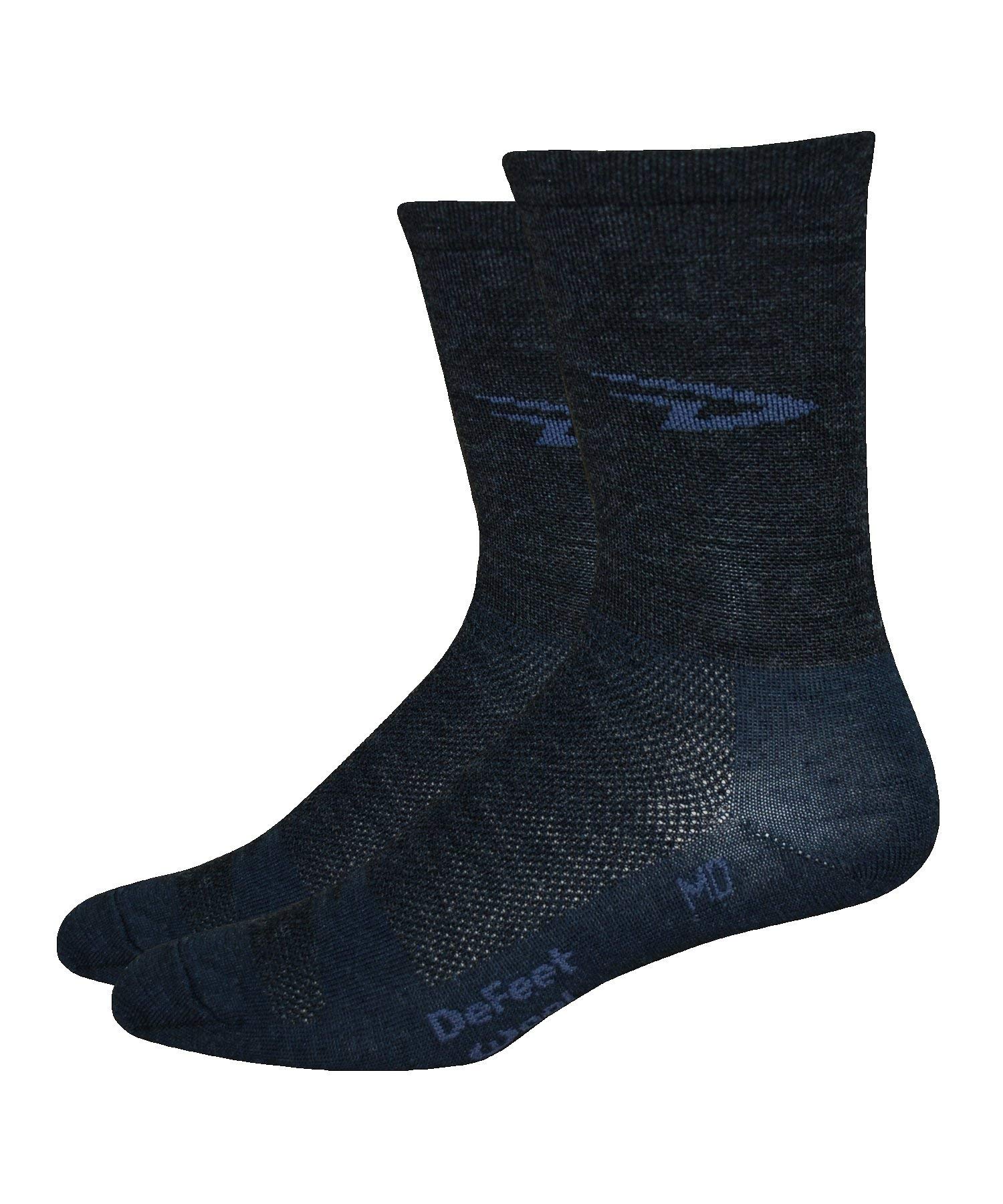 DeFeet Men's Hi-Top Sock, Charcoal, Medium