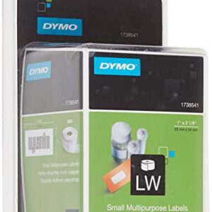 DYMO 1738541 LW Small Labels, 1-Inch x 2-1/8-Inch, White, Self-Adhesive, Roll of 500, for LabelWriter Label Makers