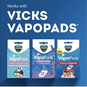 Vicks Waterless Menthol Vaporizer for Adults, 5 Pads